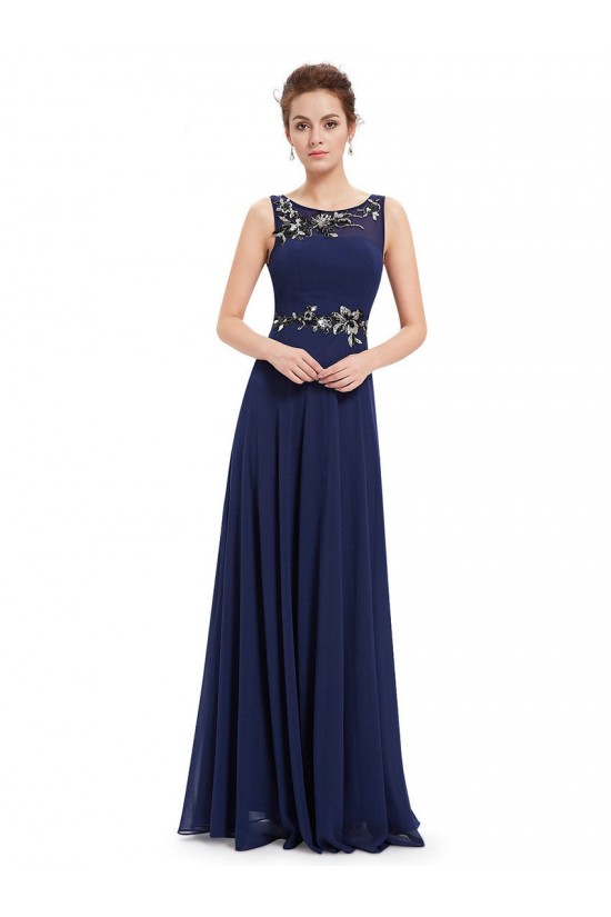 A-Line Long Chiffon Prom Evening Formal Dresses ED011636