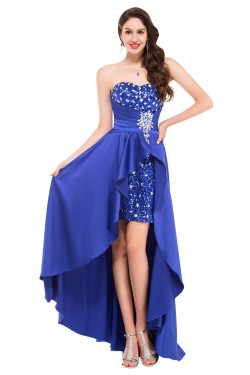 High Low Sweetheart Beaded Sequins Prom Evening Formal Dresses ED011637