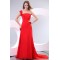 Long Red One-Shoulder Prom Evening Formal Party Dresses ED010164