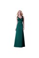 Long Green Satin Prom Evening Bridesmaid Dresses ED011646