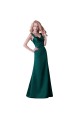 Long Green Satin Prom Evening Bridesmaid Dresses ED011646