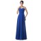 A-Line Sweetheart Long Blue Chiffon Prom Evening Bridesmaid Dresses ED011647