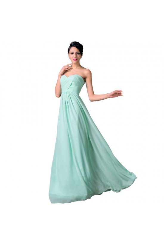 A-Line Sweetheart Long Mint Green Chiffon Prom Evening Bridesmaid Dresses ED011648 A-Line Sweetheart Long Mint Green Chiffon Prom Evening Bridesmaid Dresses ED011648