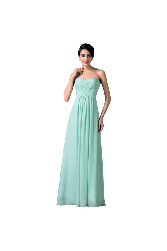A-Line Sweetheart Long Mint Green Chiffon Prom Evening Bridesmaid Dresses ED011648 A-Line Sweetheart Long Mint Green Chiffon Prom Evening Bridesmaid Dresses ED011648