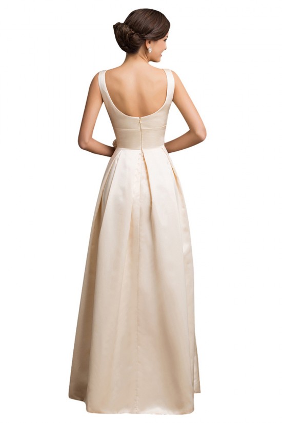 A-Line Bateau Long Prom Evening Formal Bridesmaid Dresses ED011649