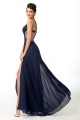 Sheath/Column Beaded Split-Front Long Chiffon Prom Evening Formal Dresses ED011650