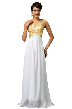 A-Line Beaded Long Black Chiffon Prom Evening Formal Dresses ED011651