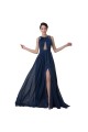 A-Line Split-Front Long Chiffon Prom Evening Formal Dresses ED011652