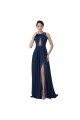A-Line Split-Front Long Chiffon Prom Evening Formal Dresses ED011652