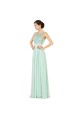 A-Line Bateau Beaded Long Chiffon Prom Evening Formal Dresses ED011654