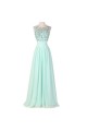 A-Line Bateau Beaded Long Chiffon Prom Evening Formal Dresses ED011654