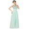 A-Line Bateau Beaded Long Chiffon Prom Evening Formal Dresses ED011654