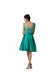 A-Line Bateau Lace and Satin Short Prom Evening Formal Bridesmaid Dresses ED011657 A-Line Bateau Lace and Satin Short Prom Evening Formal Bridesmaid Dresses ED011657