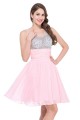 A-Line Beaded Short Chiffon Prom Evening Cocktail Dresses ED011658