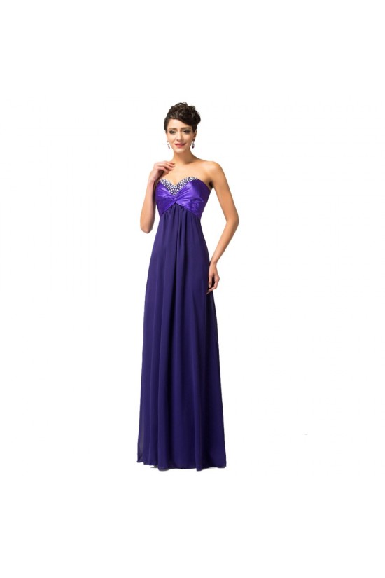 Empire Sweetheart Beaded Long Purple Chiffon Prom Evening Formal Maternity Dresses ED011665 Empire Sweetheart Beaded Long Purple Chiffon Prom Evening Formal Maternity Dresses ED011665