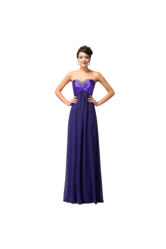 Empire Sweetheart Beaded Long Purple Chiffon Prom Evening Formal Maternity Dresses ED011665 Empire Sweetheart Beaded Long Purple Chiffon Prom Evening Formal Maternity Dresses ED011665