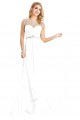 A-Line Bateau Long Yellow Chiffon Prom Evening Formal Dresses ED011667