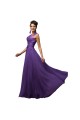 A-Line Beaded Applique Long Chiffon Prom Evening Formal Dresses ED011670
