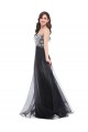 A-Line Sweetheart Beaded Long Black Prom Evening Formal Dresses ED011672