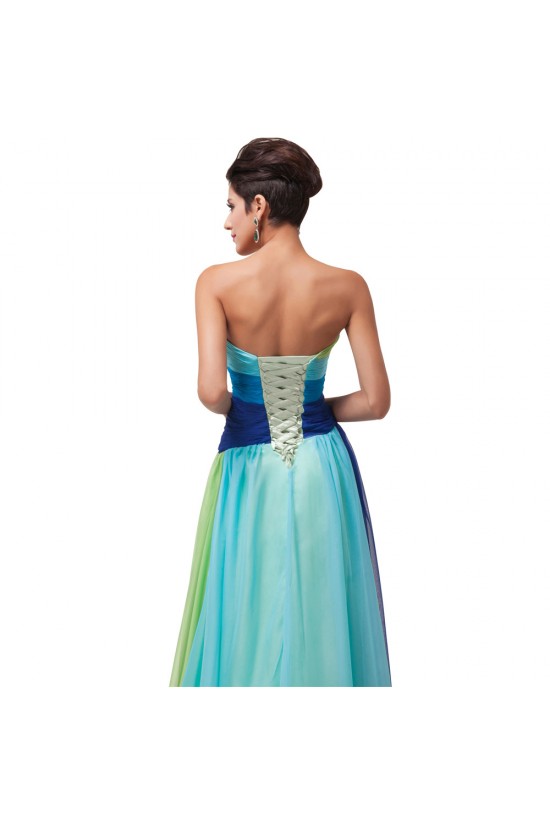 A-Line Sweetheart Long Chiffon Prom Evening Formal Dresses ED011673