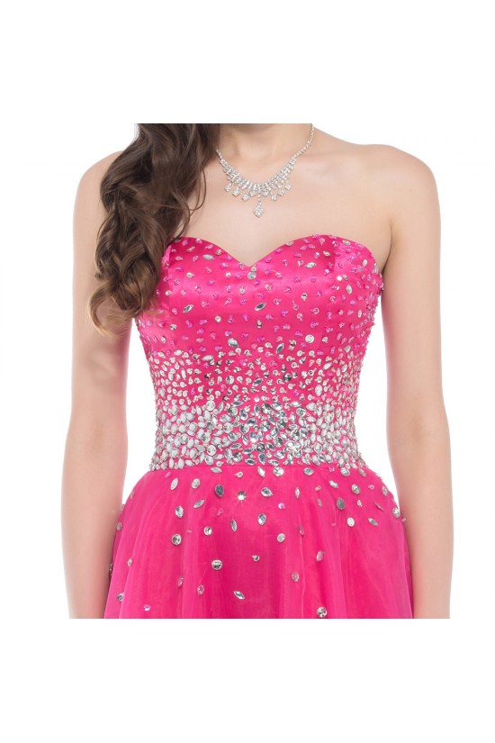A-Line Sweetheart Beaded Short Prom Evening Cocktail Dresses ED011674