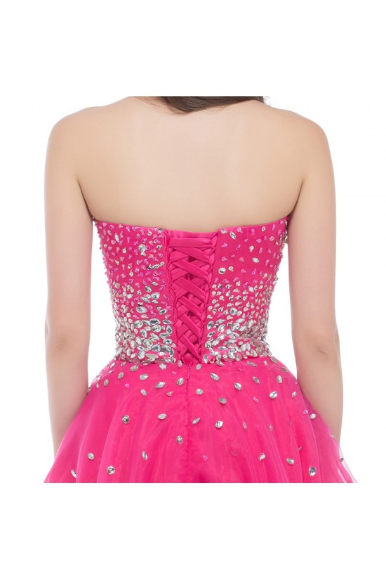 A-Line Sweetheart Beaded Short Prom Evening Cocktail Dresses ED011674