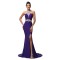 Trumpet/Mermaid Halter Beaded Long Chiffon Prom Evening Formal Dresses ED011677