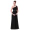 A-Line One-Shoulder Beaded Long Chiffon Prom Evening Formal Dresses ED011678