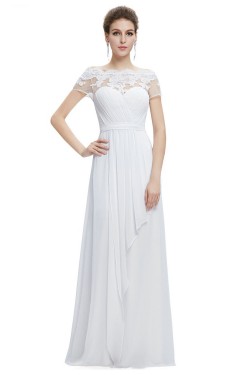 A-Line Off-the-Shoulder Beaded Applique and Chiffon Long Prom Evening Formal Dresses ED011679