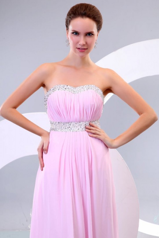 Empire Long Pink Chiffon Beaded Prom Evening Formal Party Dresses/Maternity Evening Dresses ED010168 Empire Long Pink Chiffon Beaded Prom Evening Formal Party Dresses/Maternity Evening Dresses ED010168
