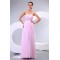 Empire Long Pink Chiffon Beaded Prom Evening Formal Party Dresses/Maternity Evening Dresses ED010168