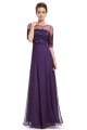 A-Line Half Sleeve Lace and Chiffon Prom Evening Formal Mother of the Bride Dresses ED011680