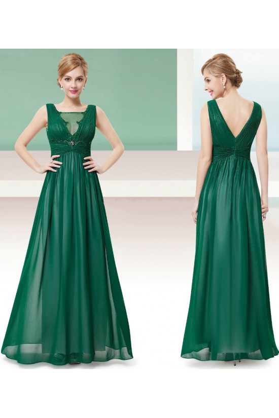 A-Line Long Chiffon Prom Evening Formal Dresses ED011683