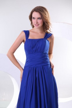 Long Blue Chiffon Prom Evening Formal Party Dresses ED010169