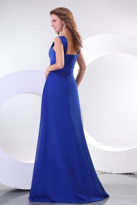 Long Blue Chiffon Prom Evening Formal Party Dresses ED010169