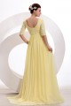 Half Sleeve Long Yellow Chiffon Prom Evening Formal Party Dresses ED010171 Half Sleeve Long Yellow Chiffon Prom Evening Formal Party Dresses ED010171