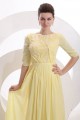 Half Sleeve Long Yellow Chiffon Prom Evening Formal Party Dresses ED010171 Half Sleeve Long Yellow Chiffon Prom Evening Formal Party Dresses ED010171