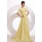 Half Sleeve Long Yellow Chiffon Prom Evening Formal Party Dresses ED010171