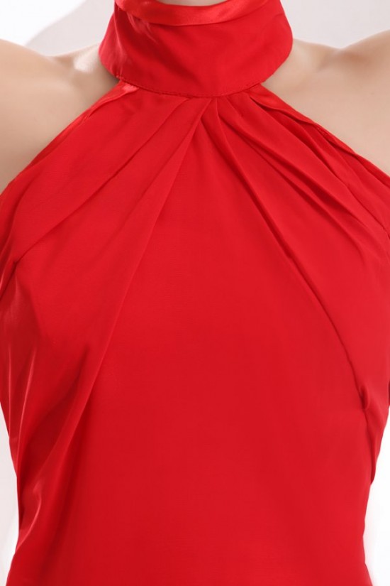 High Neck Halter Long Red Chiffon Prom Evening Formal Party Dresses ED010173 High Neck Halter Long Red Chiffon Prom Evening Formal Party Dresses ED010173