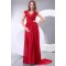 Long Red Chiffon and Lace Prom Evening Formal Party Dresses ED010179
