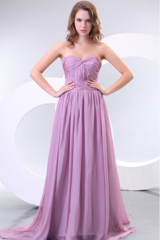 A-Line Sweetheart Long Chiffon Prom Evening Formal Party Dresses ED010180