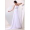 Empire Long White Chiffon Beaded Prom Evening Formal Party Dresses/Maternity Evening Dresses ED010182