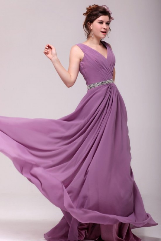 A-Line V-Neck Beaded Long Chiffon Prom Evening Formal Party Dresses ED010185 A-Line V-Neck Beaded Long Chiffon Prom Evening Formal Party Dresses ED010185