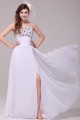 Long White Chiffon Beaded Prom Evening Formal Party Dresses ED010188