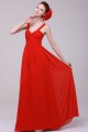 A-Line Long Red Chiffon Prom Evening Formal Party Dresses/Bridesmaid Dresses ED010190
