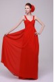 A-Line Long Red Chiffon Prom Evening Formal Party Dresses/Bridesmaid Dresses ED010190