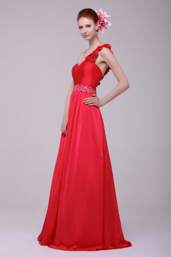Long Red One-Shoulder Beaded Prom Evening Formal Party Dresses ED010194 Long Red One-Shoulder Beaded Prom Evening Formal Party Dresses ED010194