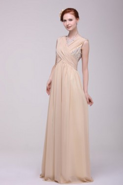 Beaded Long Chiffon Prom Evening Formal Party Dresses ED010195