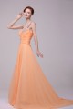 A-Line One-Shoulder Beaded Long Chiffon Prom Evening Formal Party Dresses ED010197