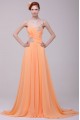A-Line One-Shoulder Beaded Long Chiffon Prom Evening Formal Party Dresses ED010197